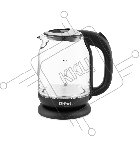 Чайник электрический Kitfort КТ-654-6 1.7л. 2200Вт черный (корпус: стекло)