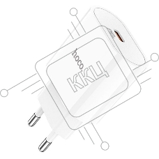 Блок питания (сетевой адаптер) HOCO C94A Metro USB-C, 20W, белый