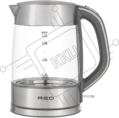 Чайник электрический Red Solution RK-G138 1.7л. 2200Вт серый (корпус: стекло)
