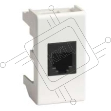 Розетка компьютерная DKC Viva 45048 RJ-45 кат.5Е, экранированная, 8P8C, Hyperline, Dual IDC, белая, 1 модуль