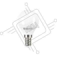 Лампочка светодиодная Defender P45-8W-830-E14 шар, 3000 К, теплый белый, 1 шт.