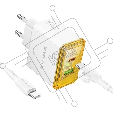 Сетевое зарядное устройство BOROFONE (6941991110696) BAS32A 1USB+1Type-C 3.0A QC3.0 PD 30W, белый Сетевое зарядное устройство BOROFONE (6941991110696) BAS32A 1USB+1Type-C 3.0A QC3.0 PD 30W, белый