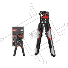 Инструмент обжимной Deli Автоматические клещи для снятия изоляции (стриппер) DL2017 205мм, диапазон зачистки 0,2-6 мм, пружина с автоматическим возвратом, цинковый сплав, лезвие CrMoV, прорезиненные рукоятки