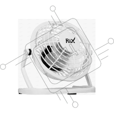 Вентилятор настольный Rix RDF-1500USB (черный)
