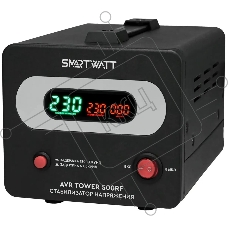 Напольный стабилизатор напряжения SMARTWATT AVR TOWER 500RF (140W - 260W, 500VA, 0.5 кВт, 50-60 Гц, розеток - 1, LED-дис