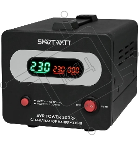 Напольный стабилизатор напряжения SMARTWATT AVR TOWER 500RF (140W - 260W, 500VA, 0.5 кВт, 50-60 Гц, розеток - 1, LED-дис