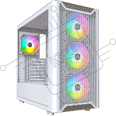 Компьютерный корпус Montech XR Wood белый без БП ATX 3x120мм 2xUSB3.0 audio bott PSU