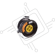 Удлинитель силовой на катушке PROconnect PROFESSIONAL 4 гнезда с/з 40 м 3х2,5 мм² 11-7614