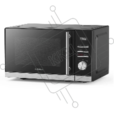 Микроволновая печь Hyundai HYM-D3005 черный/стальной, 20 л, 700 Вт, переключатели - кнопки/электронный поворотный механизм