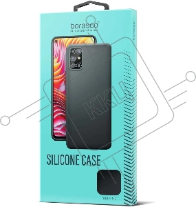 Чехол (клип-кейс) BORASCO Silicone case, для Samsung Galaxy M32, черный (матовый) [40350]
