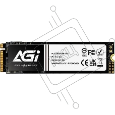Накопитель SSD AGI AI198, 256Gb, PCIe 3.0 x4, M.2 2280, NVMe, R/W 1950/1200