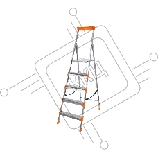 Стремянка НИКА СМ5, 5 широких ступеней