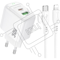 Сетевое зарядное устройство BOROFONE (6941991113888) BAS45Aai 2USB 3.0A PD 30W QC3.0