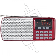Радиоприемник цифровой Perfeo ЕГЕРЬ FM+ 70-108МГц/ MP3/ питание USB или BL5C/ красный(i120-RED)	