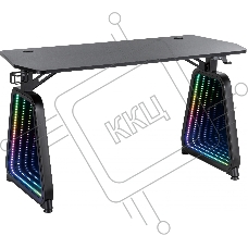 Стол игровой Cactus CS-GMD-BK-RGB столешница МДФ, черный каркас черный 136x60x75см Стол игровой Cactus CS-GMD-BK-RGB столешница МДФ, черный каркас черный 136x60x75см