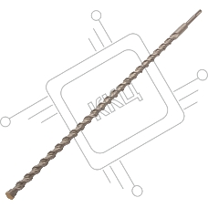 Бур по бетону Denzel двойная спираль, Cobalt W-tip, 18x600 мм, SDS PLUS