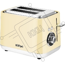 Тостер Kitfort КТ-6558 815Вт бежевый/стальной