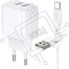 Сетевое зарядное устройство BOROFONE (6941991113772) BAS41Aa 2USB 2.0A для Type-C