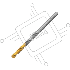 Сверло спиральное по металлу Denzel 4,2 x 75мм, Р6М5, Golden Tip