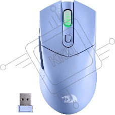 Мышь беспроводная REDRAGON St4r Pro голубой, 26000 dpi, радиоканал, Bluetooth, USB, кнопки - 6