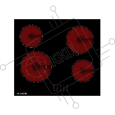 Электрическая варочная поверхность Willmark WCH-4602R независимая, чёрный