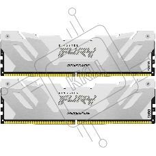 Оперативная память Kingston Fury Renegade, DDR5, 32GB (2x16GB), 7600MHz, CL38, DIMM, с радиаторами, белый/серебристый