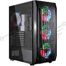 Компьютерный корпус Ginzzu GL300 FAN 12CM RGb*4 USB 3.0 Window