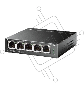 Коммутатор TP-Link TL-SG105MPE Easy Smart с 5 гигабитными портами (4 порта PoE+), 802.3af/at, бюджет PoE — 120 Вт, стальной корпус