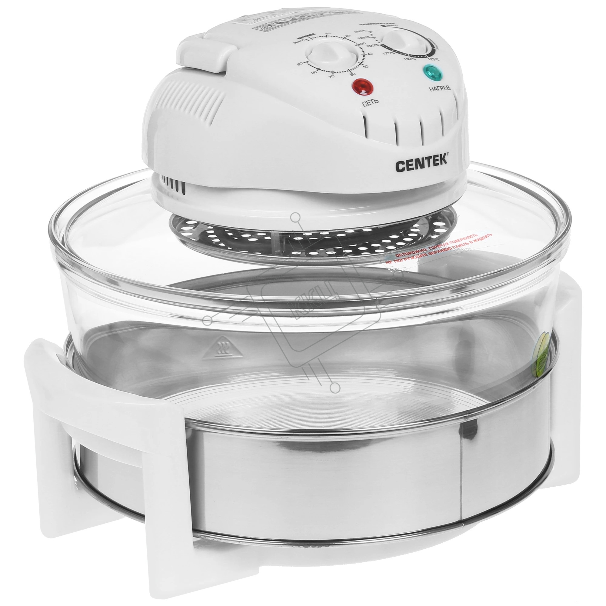 Аэрогриль Centek Ct-1456 белый, 1400 Вт, 12 л, механическое управление, 0 программ