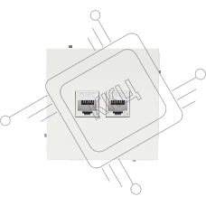 Компьютерная розетка RJ-45 без шторки, кат.5е двойная, KANT, белая магнолия