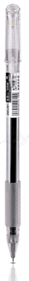 Ручка гелевая Deli S108 0.5мм, резиновая манжета, черные чернила (упаковка:1шт)