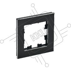 Рамка 1 -местная IEK BRITE РУ-1-1-БрЧ (BR-M12-M-K02) металл черный