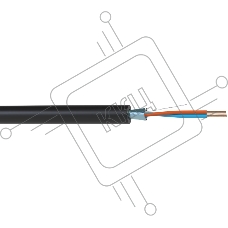 Кабель балансный микрофонный 200 м, 24 AWG, 0.22 мм2, диаметр 3.8 мм, экран, медь 7 x 0.20 мм, черный, бухта
