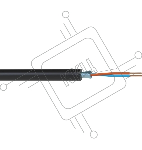 Кабель балансный микрофонный 200 м, 24 AWG, 0.22 мм2, диаметр 3.8 мм, экран, медь 7 x 0.20 мм, черный, бухта