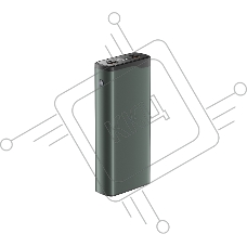 Внешний аккумулятор OLMIO QL-20, 20000mAh, 22.5W, QuickCharge3.0/PowerDelivery, LCD, серый
