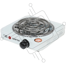 Плита настольная электрическая Centek CT-1508 белый, 1 кВт, ТЭН, конфорки - 1, эмаль, поворотные переключатели