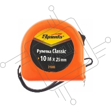 Рулетка Classic, 10 м х 25 мм, пластиковый корпус  Sparta