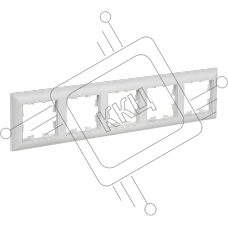 Рамка 5-м IEK BR-M52-12-K91 BRITE РУ-5-БрАБ арктич. бел./бел.
