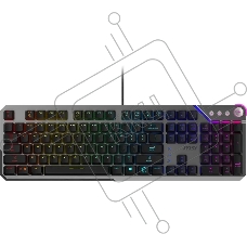 Клавиатура MSI STRIKE 600 Silent механическая серый/черный USB Multimedia for gamer LED (подставка для запястий) (S11-04RU256-CLA)