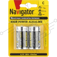 Элемент питания NAVIGATOR NBT-NE-LR14-BP2 94754, 1.5 В