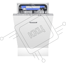 Встраиваемая посудомоечная машина Maunfeld MLP45330T Smart Beam Inverter Wi-Fi, белый, 44.8 см, 10 компл., 44 дБ, класс A+++
