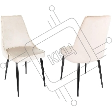 Стул для дома Бюрократ CH-K4_2 комплект 2шт бежевый Holland 06 металл черный на ножках (CH-K4_1/HL07_2) Стул для дома Бюрократ CH-K4_2 комплект 2шт бежевый Holland 06 металл черный на ножках (CH-K4_1/HL07_2)