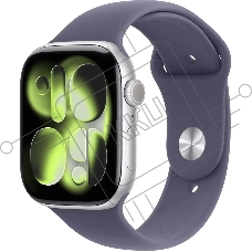 Смарт-часы Apple Watch Series 11 A3333 46мм OLED корп.серебристый Sport Band рем.фиолетовый разм.брасл.:M/L (MEVA4AM/A)