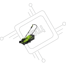 Газонокосилка аккумуляторная GreenWorks GD24LM33, 24v, 33 см, без АКБ и ЗУ (2516107)
