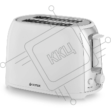 Тостер Vitek VT-1582 W белый, 750 Вт, 2 слота