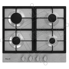Газовая варочная поверхность Hotpoint HGMT 641 IX, нержавеющая сталь
