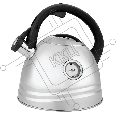 Чайник для плиты ALPENKOK AK-535 из нерж.стали с ОКНОМ 2,7л,со свистком