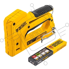 Степлер мебельный Denzel тип 53 и 13, 6-14мм, тип 140, 10-14мм, тип 300, 15мм, тип 500, 15мм