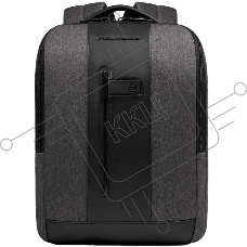 Рюкзак мужской Piquadro Brief2 CA4818BR2/GRN серый/черный нейлон/натур.кожа