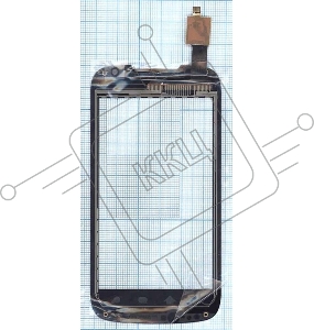 Сенсорное стекло (тачскрин) для Philips Xenium W6350, черное